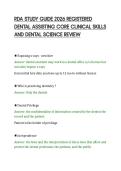 RDA STUDY GUIDE 2026 REGISTERED&NewLine;DENTAL ASSISTING CORE CLINICAL SKILLS&NewLine;AND DENTAL SCIENCE REVIEW