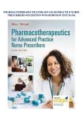 Test Bank for Pharmacotherapeutics for Advanced Practice Nurse Prescribers&comma; 6th Edition by Teri Moser Woo & Wendy L&period; Wright &lpar;F&period;A&period; Davis Company&comma; 2024&rpar; &vert; ISBN&colon; 9781719648035 &vert; Chapters 1-57&NewLine;