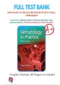 Test Bank for Hematology in Practice 3rd Edition &vert; Betty Ciesla &vert; Chapters 1&ndash;21 Complete