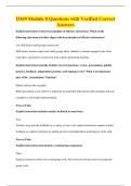 D169 Module 8 Questions with Verified Correct&NewLine;Answers
