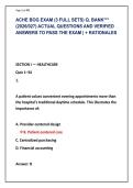 ACHE BOG EXAM &lpar;3 FULL SETS&rpar; Q&period; BANK&ast;&ast;&ast; &NewLine;&lpar;2026&sol;027&rpar; ACTUAL QUESTIONS AND VERIFIED &NewLine;ANSWERS TO PASS THE EXAM &vert; &plus; RATIONALES