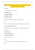 EPIC CLN 251&sol;252 Study Guide Questions with&NewLine;Verified Correct Answers