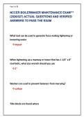 NCCER BOILERMAKER MAINTENANCE EXAM&ast;&ast;&ast; &NewLine;&lpar;2026&sol;027&rpar; ACTUAL QUESTIONS AND VERIFIED &NewLine;ANSWERS TO PASS THE EXAM