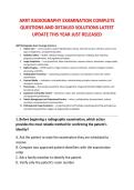 ARRT RADIOGRAPHY EXAMINATION COMPLETE &NewLine;QUESTIONS AND DETAILED SOLUTIONS LATEST &NewLine;UPDATE THIS YEAR JUST RELEASED 