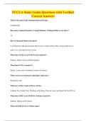 FCCLA Study Guide Questions with Verified&NewLine;Correct Answers