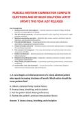 NUR2811 MIDTERM EXAMINATION COMPLETE &NewLine;QUESTIONS AND DETAILED SOLUTIONS LATEST &NewLine;UPDATE THIS YEAR JUST RELEASED