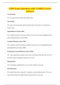 GISP Exam Questions with Verified Correct&NewLine;Answers