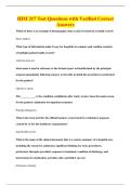 HIM 317 Test Questions with Verified Correct&NewLine;Answers