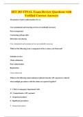 HIT 203 FINAL Exam Review Questions with&NewLine;Verified Correct Answers