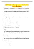 HIT 203 Final Test Questions with Verified&NewLine;Correct Answers