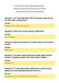 BKAT CRITICAL CARE EXAM VERSION B EXAM &NewLine;COMPLETE QUESTIONS AND DETAILED SOLUTIONS&NewLine;LATEST UPDATE THIS YEAR JUST RELEASED
