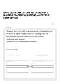 RNSG 1538 EXAM 1 STUDY SET 2026&sol;2027 &vert; NURSING PRACTICE QUESTIONS&comma; ANSWERS & EXAM REVIEW