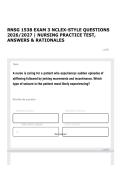 &NewLine;RNSG 1538 EXAM 3 NCLEX-STYLE QUESTIONS 2026&sol;2027 &vert; NURSING PRACTICE TEST&comma; ANSWERS & RATIONALES&NewLine;