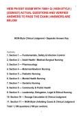 HESI PN EXIT EXAM WITH 1000&plus; Q &vert; NGN-STYLE &vert;&NewLine;&lpar;2026&sol;027&rpar; ACTUAL QUESTIONS AND VERIFIED&NewLine;ANSWERS TO PASS THE EXAM &vert; ANSWERS ARE&NewLine;BELOW