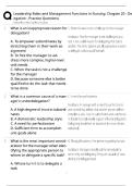 Leadership Roles & Management Functions in Nursing Chapter 20 &sol; Delegation Practice Questions & Rationales 2025 &sol; Score 100&percnt; on Nursing Leadership Exam&NewLine;&NewLine;