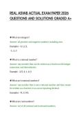 REAL ASVAB ACTUAL EXAM PAPER 2026&NewLine;QUESTIONS AND SOLUTIONS GRADED A&plus;