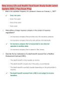 New Jersey Life and Health Insurance Final Exam 2026 &vert; Questions and Answers &vert; Latest Update &vert; Complete Exam Prep