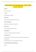 NUR 130 Study Guide Questions with Verified&NewLine;Correct Answers