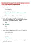 New Jersey Life and Health Insurance Final Exam 2026 &vert; Questions and Answers &vert; Latest Update &vert; Complete Exam Prep