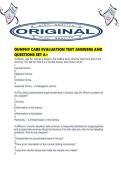 DUNPHY CARE EVALUATION TEST ANSWERS AND QUESTIONS SET A&period;pdf