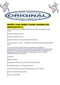 DUNPHY CARE CORRECT EXAMS ANSWERS AND QUESTIONS SET A&period;pdf
