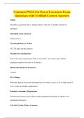 Common PNLE for Nurse Licensure Exam&NewLine;Questions with Verified Correct Answers