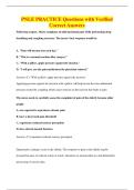 PNLE PRACTICE Questions with Verified&NewLine;Correct Answers