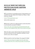 NCCQ UK THEORY PAST PAPER 2026&NewLine;PRACTICE EXAM SOLVED QUESTIONS&NewLine;ANSWER KEY APLUS