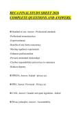 RECA FINAL STUDY SHEET 2026&NewLine;COMPLETE QUESTIONS AND ANSWERS&period;&NewLine;
