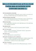 RECA FUNDAMENTALS ACTUAL EXAM&NewLine;PAPER 2026 QUESTIONS WITH&NewLine;ANSWERS GRADED A&plus;