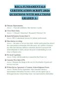 RECA FUNDAMENTALS&NewLine;CERTIFICATION SCRIPT 2026&NewLine;QUESTIONS WITH SOLUTIONS&NewLine;GRADED A&plus;&NewLine;
