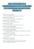 RECA FUNDAMENTALS&NewLine;COMPREHENSIVE STUDY GUIDE 2026&NewLine;FULL QUESTIONS AND SOLUTIONS&NewLine;GRADED A&plus;&NewLine;