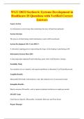WGU D033 Section 6&colon; Systems Development in&NewLine;Healthcare IS Questions with Verified Correct&NewLine;Answers