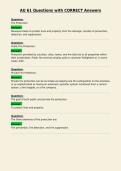 AU 61 Questions with CORRECT Answers