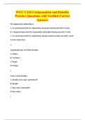 WGU C236 Compensation and Benefits&NewLine;Practice Questions with Verified Correct&NewLine;Answers