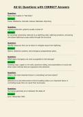 AU 61 Questions with CORRECT Answers