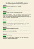AU 61 Questions with CORRECT Answers