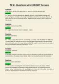 AU 61 Questions with CORRECT Answers