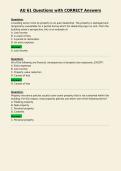 AU 61 Questions with CORRECT Answers