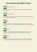 AU 61 Questions with CORRECT Answers