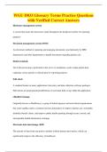 WGU D033 Glossary Terms Practice Questions&NewLine;with Verified Correct Answers