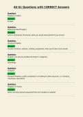 AU 61 Questions with CORRECT Answers