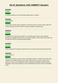 AU 61 Questions with CORRECT Answers