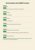 AU 61 Questions with CORRECT Answers&NewLine;