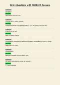 AU 61 Questions with CORRECT Answers