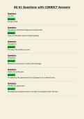 AU 61 Questions with CORRECT Answers