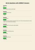 AU 61 Questions with CORRECT Answers