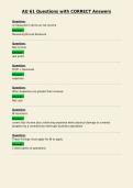 AU 61 Questions with CORRECT Answers