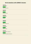 AU 61 Questions with CORRECT Answers