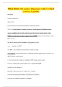WGU D116 OA review Questions with Verified&NewLine;Correct Answers